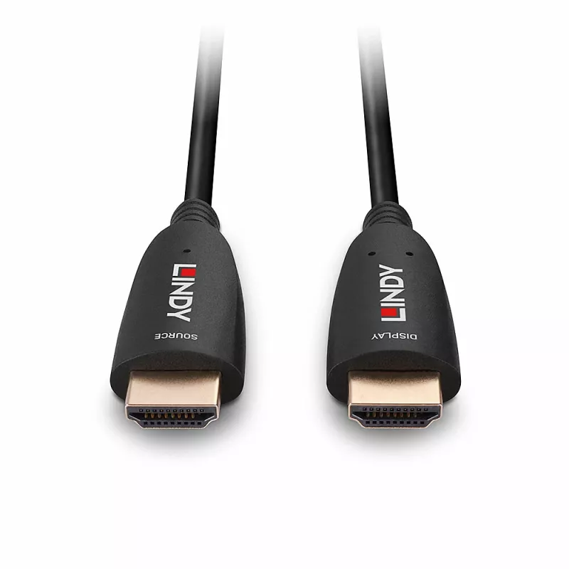 Lindy 38518 Hybrid-Glasfaser-HDMI-8K60-Kabel, 100 m, 4K 120 Hz, Schwarz