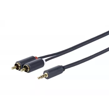 Vivolink PROMJRCA12 Audiokabel 12 m 3,5 mm 2 x RCA Schwarz