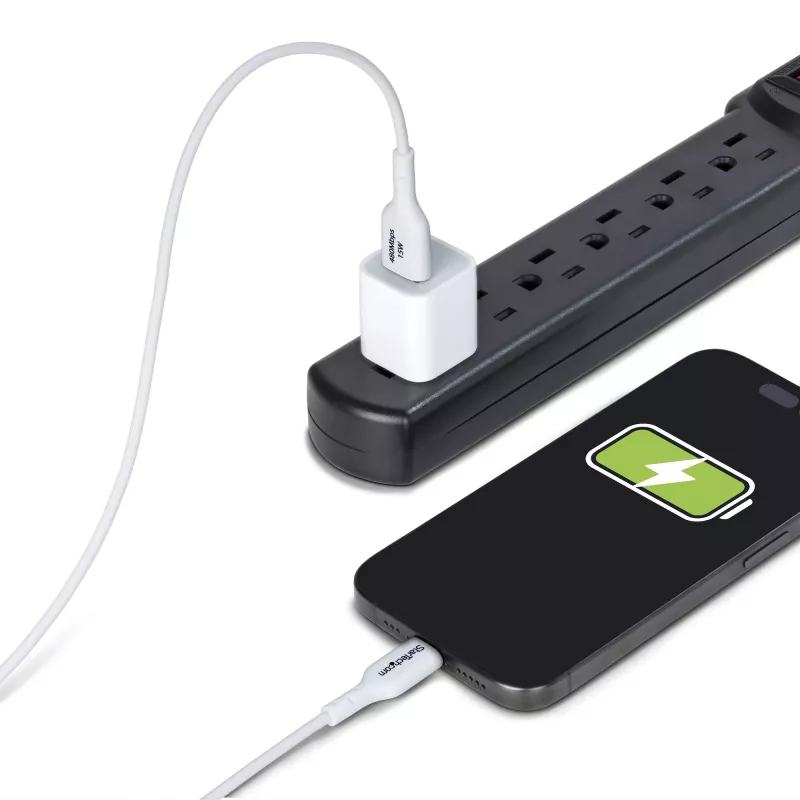 StarTech.com 1m USB-A auf USB-C Ladekabel, Laden & Synchronisieren, 3A, USB 2.0, TPE-Mantel – Weißes USB-Ladekabel