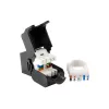 Equip Cat.6A Ungeschirmter Keystone Jack werkzeugfrei, RJ-45, LSA, Schwarz