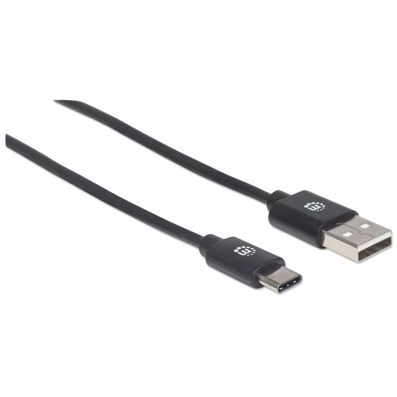 Manhattan 354936 USB-C-auf-USB-A-Kabel, USB 2.0, 3 m, Stecker/Stecker, schwarz