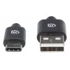 Manhattan 354936 USB-C-auf-USB-A-Kabel, USB 2.0, 3 m, Stecker/Stecker, schwarz
