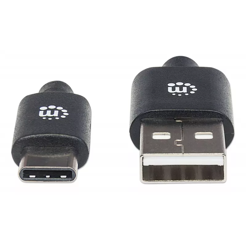 Manhattan 354936 USB-C-auf-USB-A-Kabel, USB 2.0, 3 m, Stecker/Stecker, schwarz