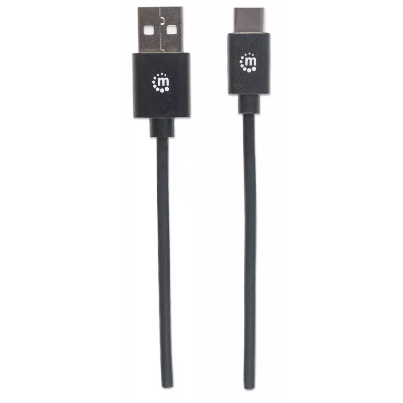 Manhattan 354936 USB-C-auf-USB-A-Kabel, USB 2.0, 3 m, Stecker/Stecker, schwarz
