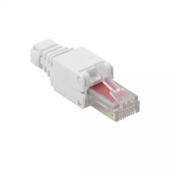 LogiLink MP0025 RJ45 Modularstecker Cat.6 UTP, werkzeugfrei, Weiß
