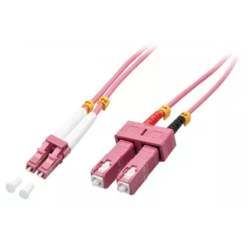 Lindy 46365 InfiniBand/Glasfaserkabel 15 m LC SC Pink