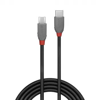 Lindy 3m USB 2.0 Typ-C auf Micro-B Kabel, Anthra Line
