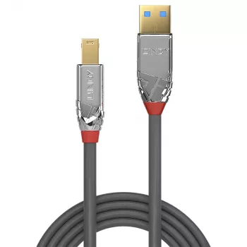 Lindy 1m USB 3.2 Typ-A-auf-B-Kabel, 5 Gbit/s, Cromo Line