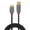 Lindy 0,5m USB 3.2 Typ A auf Micro-B Kabel, 5Gbit/s, Anthra Line