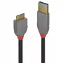 Lindy 3m USB 3.2 Typ A auf Micro-B Kabel, 5Gbit/s, Anthra Line