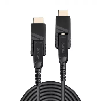 Lindy 70m Glasfaser-Hybrid Micro-HDMI 18G Kabel mit abnehmbaren HDMI- und DVI-Steckern