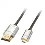 Lindy 41678 CROMO Slim High Speed HDMI-auf-Micro-HDMI-Kabel mit Ethernet, aktiv (mit Chip), 3 m, abgeschirmt