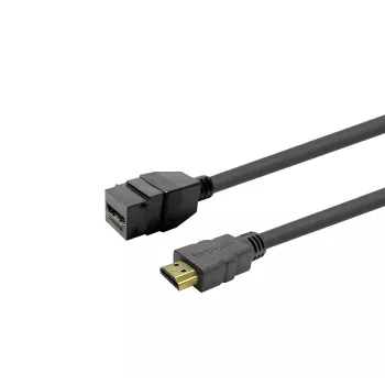 VivoLink HDMI-Female-Keystone-Einsatz PROKEYHDMIFM1B Schwarz – HDMI-F-Buchse für Keystone-Wandplatte