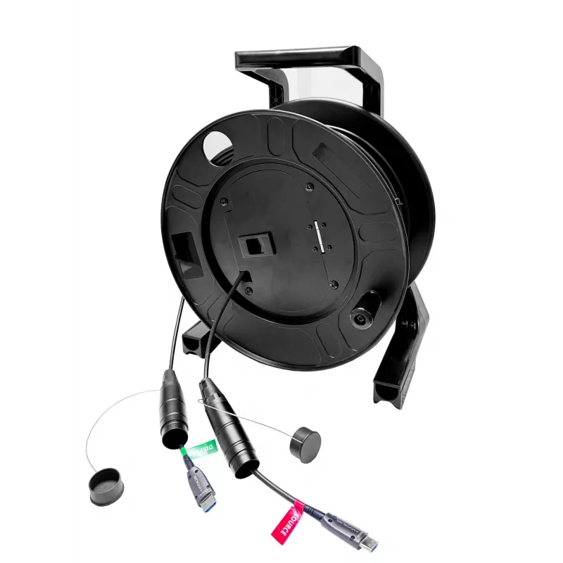 Vivolink PROHDMIOP100AM-DRUM HDMI-Kabel 100 m HDMI Typ A (Standard) Schwarz