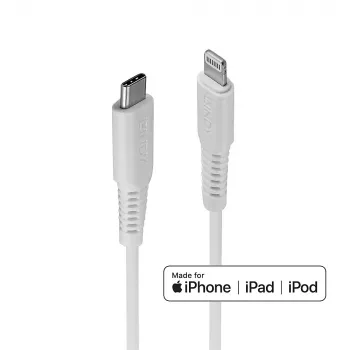Lindy 2m USB Type C auf Lightning Kabel, Weiß