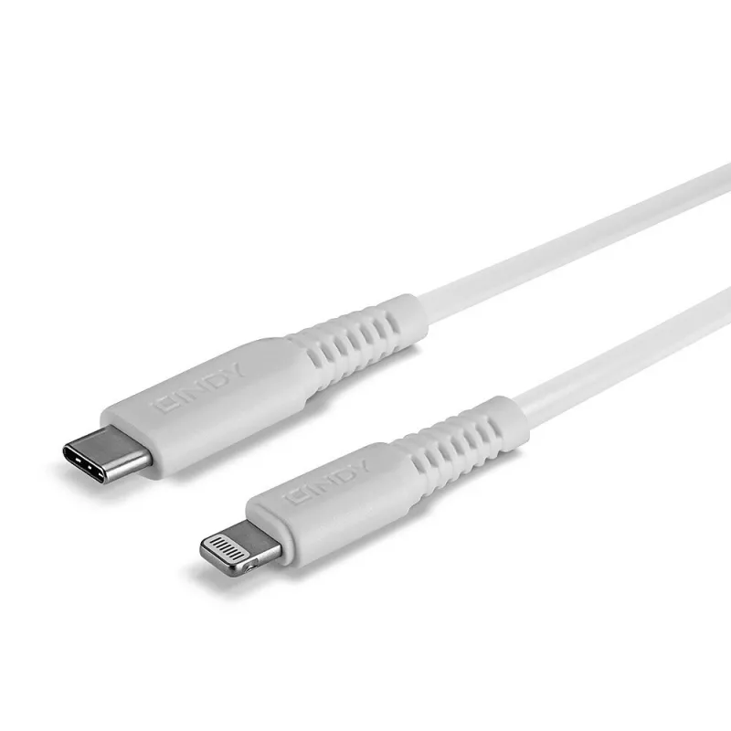 Lindy 2m USB Type C auf Lightning Kabel, Weiß