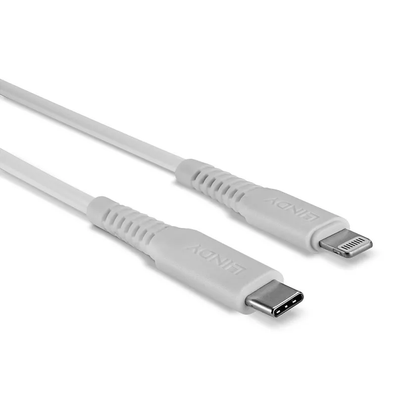 Lindy 1m USB Typ C auf Lightning Kabel, Weiß