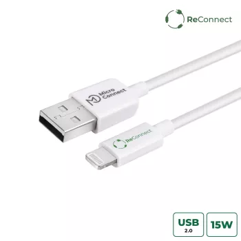 Lightning-Kabel MicroConnect ECO-LIGHTNING1 1m Weiß USB A