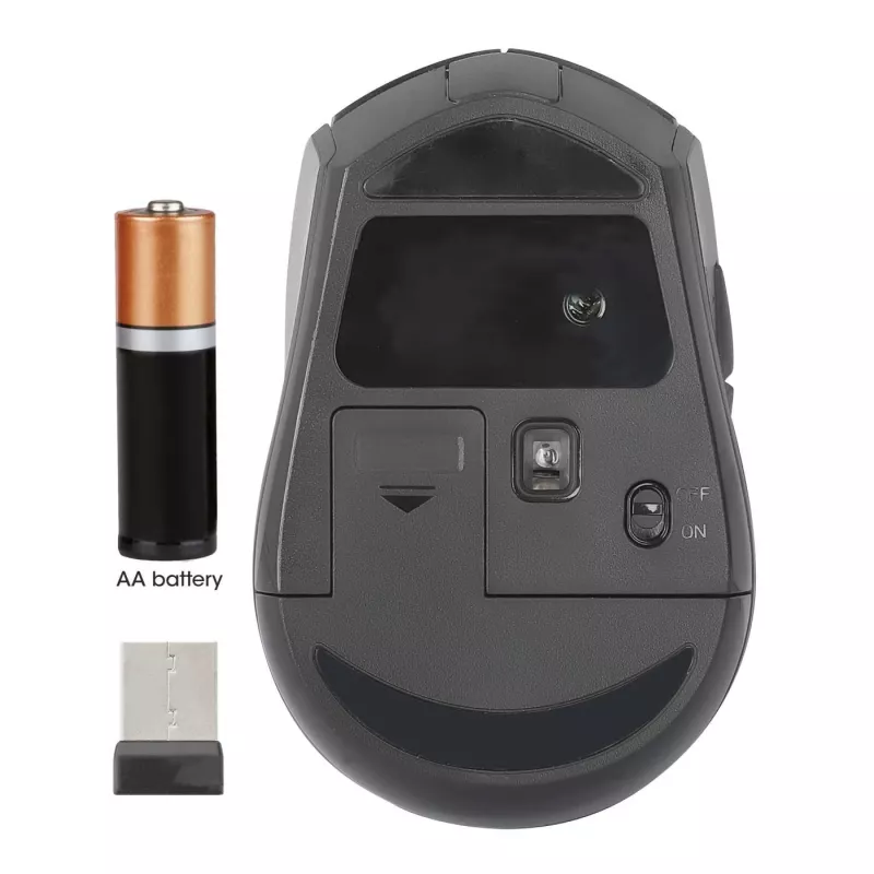 Manhattan MW6200 kabellose Maus, USB-A-Nanoempfänger, Schwarz