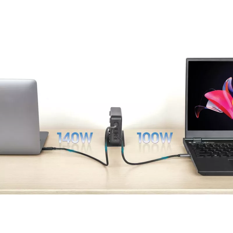 Manhattan 102667 4-Port-GaN-USB-Power-Delivery-Ladestation, 240 W