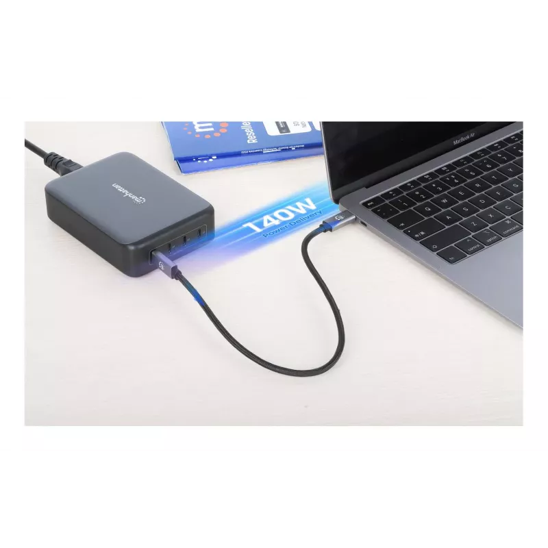 Manhattan 102667 4-Port-GaN-USB-Power-Delivery-Ladestation, 240 W