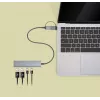 USB-C & USB-A Combo Dock/Hub Manhattan 4 Ports 5 Gbps Aluminium