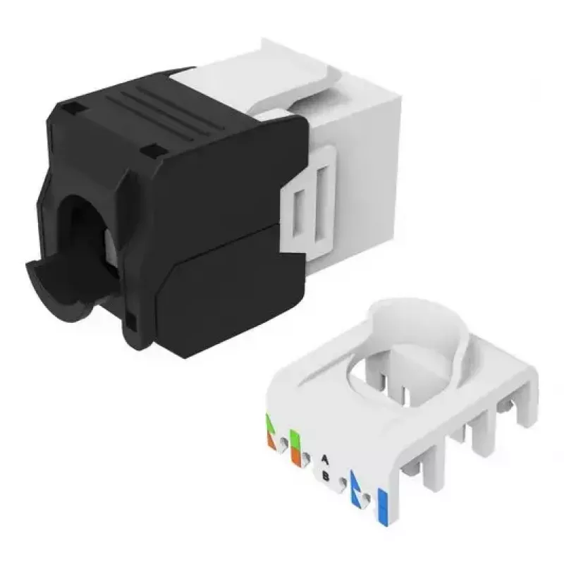 Equip 769227 Keystone-Buchse Cat.6A, ungeschirmt, werkzeugfreies LSA, weiß, 8 Stk.