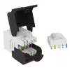 Equip 769227 Keystone-Buchse Cat.6A, ungeschirmt, werkzeugfreies LSA, weiß, 8 Stk.
