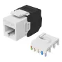 Equip 769227 Keystone-Buchse Cat.6A, ungeschirmt, werkzeugfreies LSA, weiß, 8 Stk.