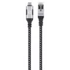 Manhattan USB-C auf Gigabit Netzwerk Ethernet RJ45 Kabel 2m Schwarz/Silber