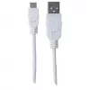 Manhattan 324069 Hi-Speed-USB-2.0-Kabel, USB-A auf Micro-USB, Stecker auf Stecker, 1,8 m, weiß
