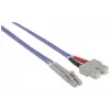 Intellinet Glasfaser-Patchkabel, OM4, LC/SC, 2 m, Violett, Duplex, Multimode, 50/125 µm, LSZH, Faser, Lebenslange Garantie