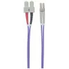 Intellinet 751049 Glasfaser-Patchkabel, LC Multimode (M) auf SC Multimode (M), OM4, 50/125 µm, 1 m, halogenfrei, violett
