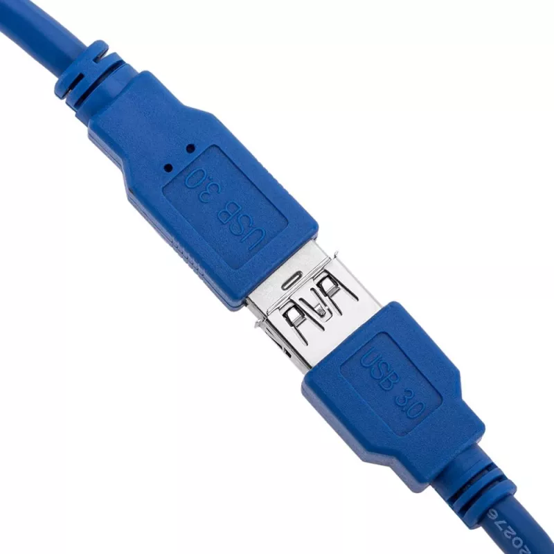 Techly Verlängerungskabel USB 3.0, A-Stecker / A-Buchse, 1m, Blau ICOC U3-AA-10-EX