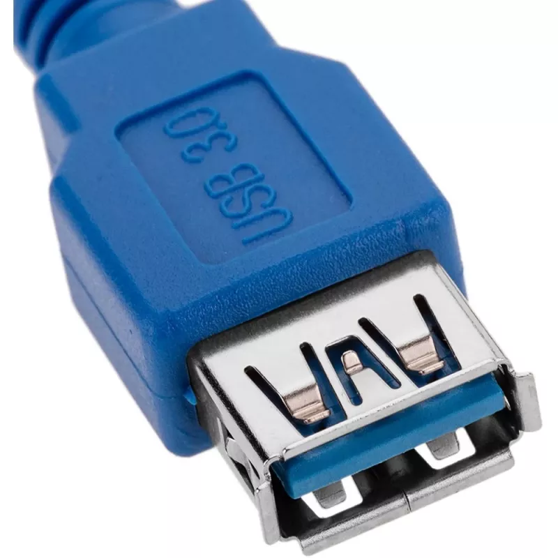 Techly Verlängerungskabel USB 3.0, A-Stecker / A-Buchse, 1m, Blau ICOC U3-AA-10-EX