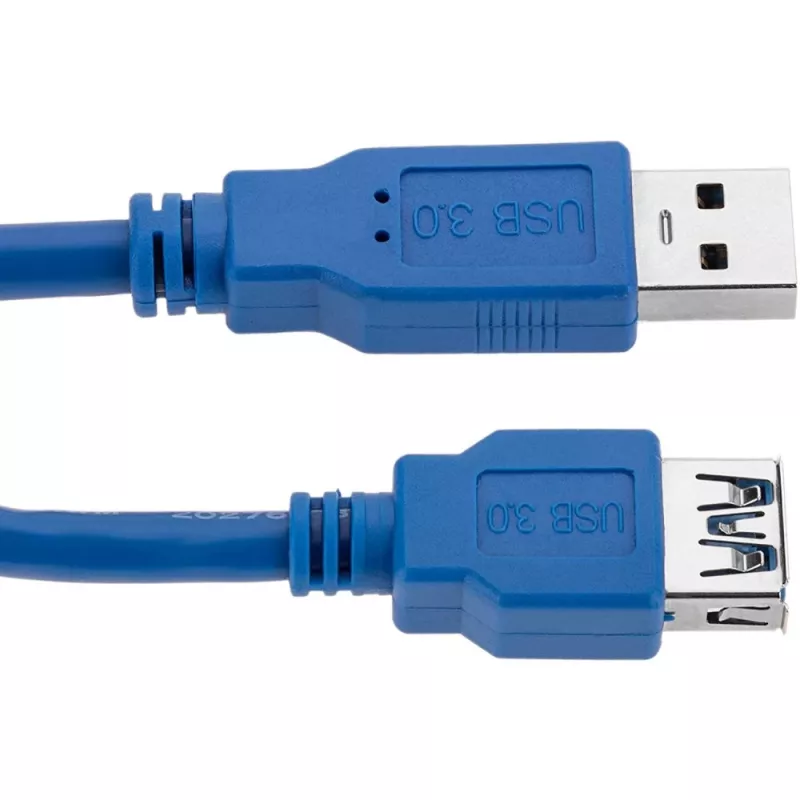 Techly Verlängerungskabel USB 3.0, A-Stecker / A-Buchse, 1m, Blau ICOC U3-AA-10-EX