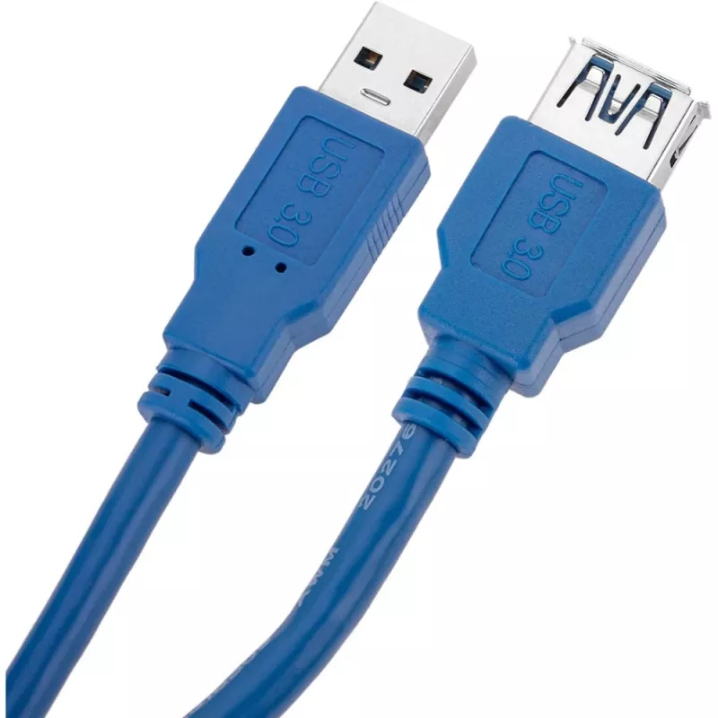 Techly Verlängerungskabel USB 3.0, A-Stecker / A-Buchse, 1m, Blau ICOC U3-AA-10-EX
