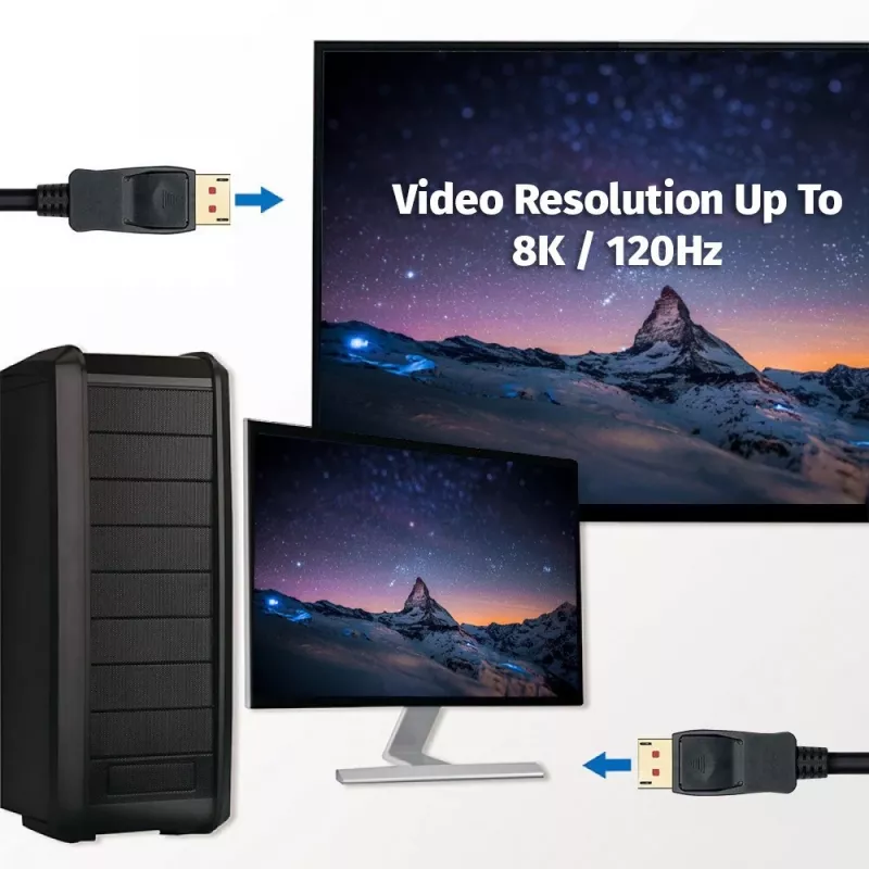 Techly ICOC DSP-A14-030NT DisplayPort-Kabel 3 m Schwarz