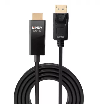Lindy 0,5 m aktives DisplayPort-auf-HDMI-Kabel mit HDR