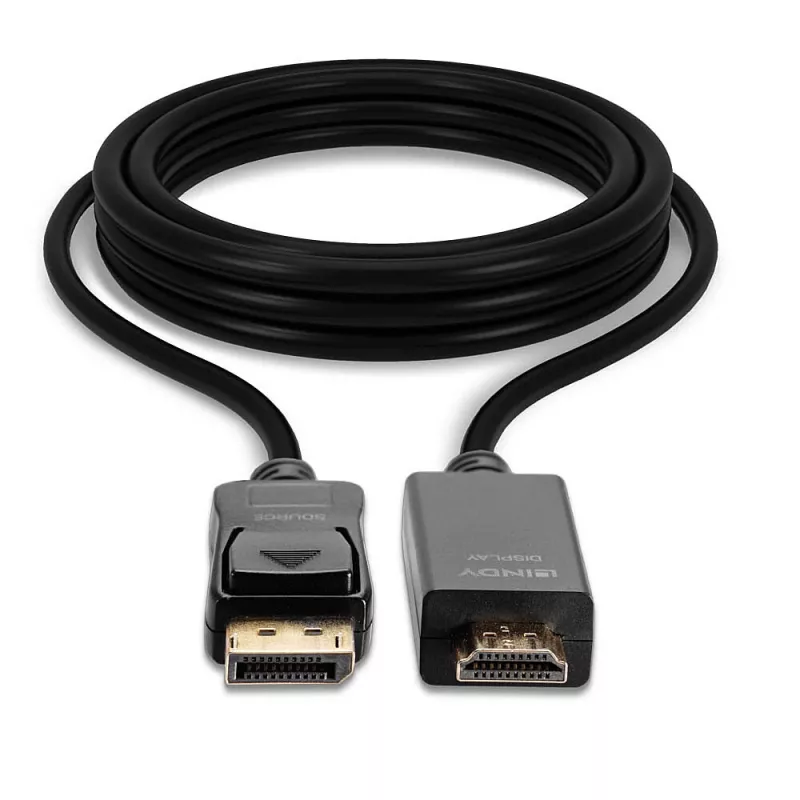 Lindy 0,5m DisplayPort auf HDMI 10.2G Kabel