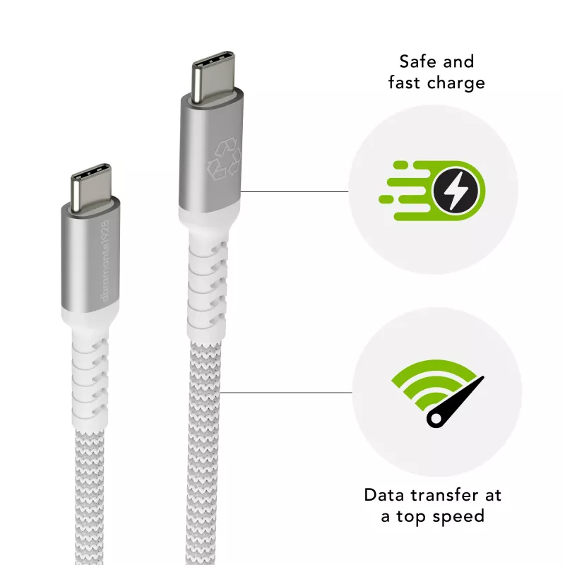 dbramante1928 re-charge Pro – BRD-Kabel 2,5 m USB-C auf USB-C 100 W-W