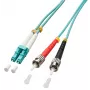Lindy 1.0m OM3 LC - ST Duplex InfiniBand/Glasfaserkabel 1 m Türkis