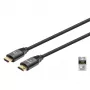 HDMI-Kabel mit Ethernet Manhattan 8K@60Hz 2m geflochten Stecker-Stecker Schwarz