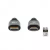HDMI-Kabel mit Ethernet Manhattan 8K@60Hz 2m geflochten Stecker-Stecker Schwarz