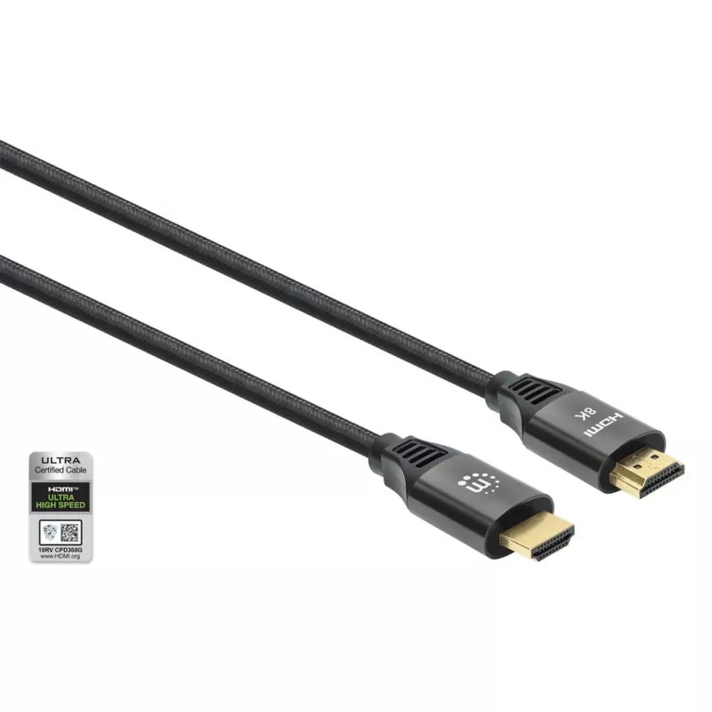 HDMI-Kabel Manhattan 8K 60Hz 3m Stecker auf Stecker Schwarz