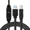 USB 3.2 Gen 1 A-B Aktivkabel MicroConnect 10 m, schwarz, USB A auf USB B