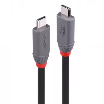 USB 4 Kabel Lindy 2m 240W Typ C 40 Gbit/s, USB4 Gen 3x2, schwarz