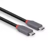 USB 4 Kabel Lindy 2m 240W Typ C 40 Gbit/s, USB4 Gen 3x2, schwarz