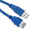 Techly USB 3.0 Verlängerungskabel A Stecker / A Buchse 0,5m blau ICOC U3-AA-005-EX