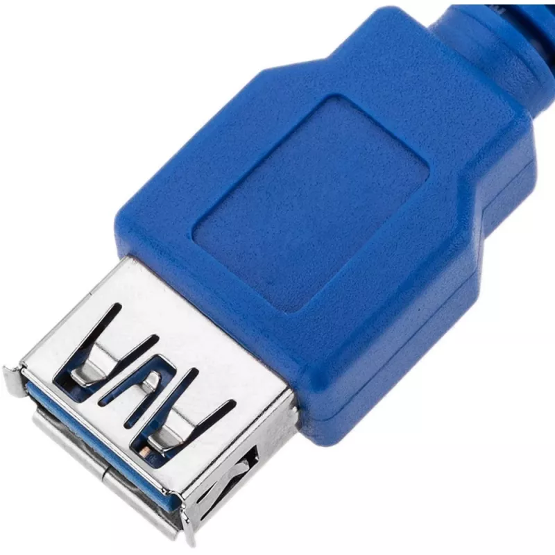Techly USB 3.0 Verlängerungskabel A Stecker / A Buchse 0,5m blau ICOC U3-AA-005-EX